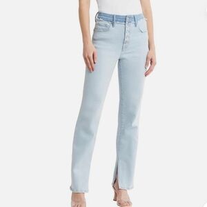 Good American Light Blue Straight Leg Jeans Brand New With Tags